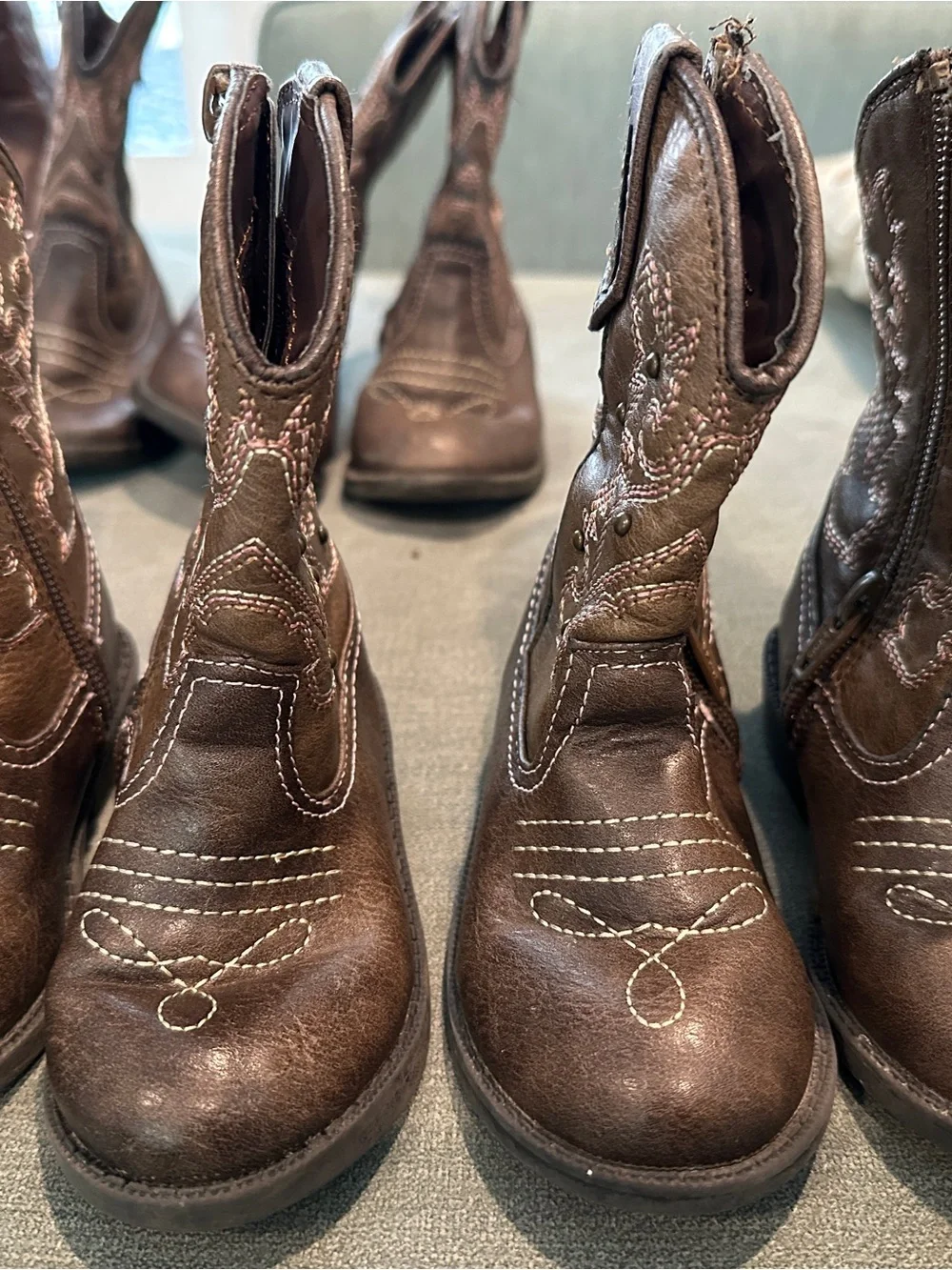 LOT of 8 pairs: Cherokee Toddler Western Cowboy Boots